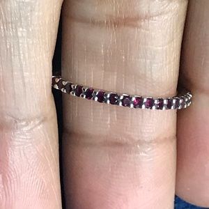 Gabriel & Co Stackable Ruby Ring White Gold 14K